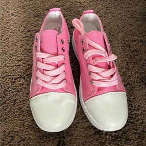 Pink Canvas Sneakers